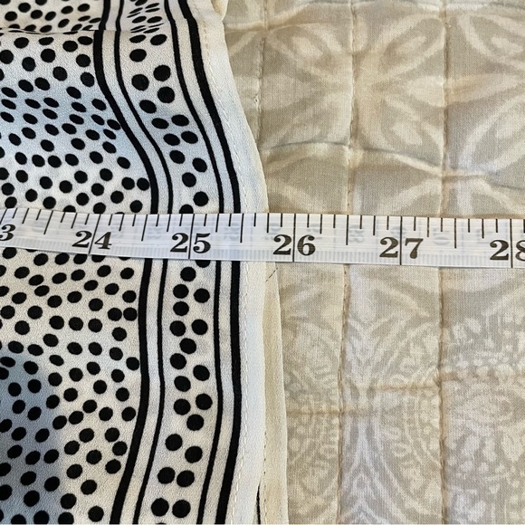 Max Studio Black White Crochet Polka Dot Ruffle Top Blouse - Picture 10 of 10